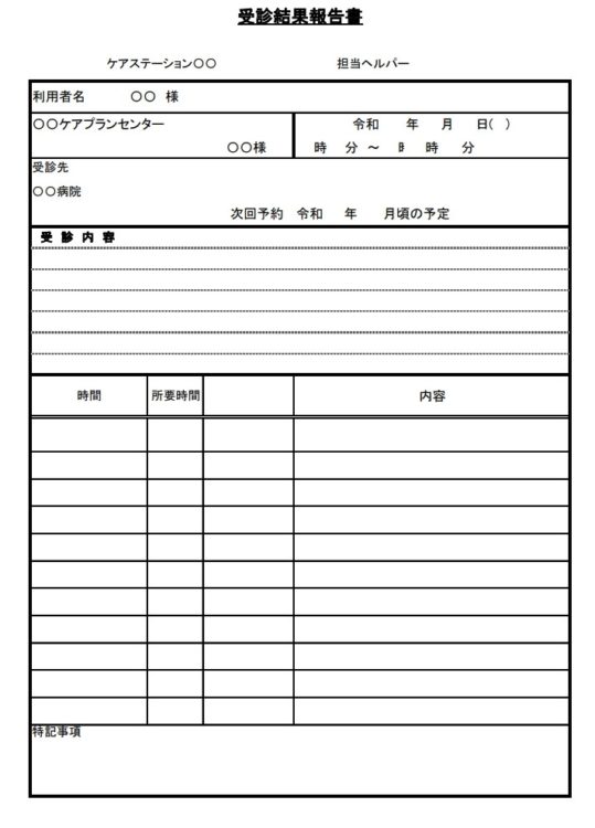 正しい通院介助記録の書き方を知っていますか 現役サ責が詳しく解説します ヘルパー会議室